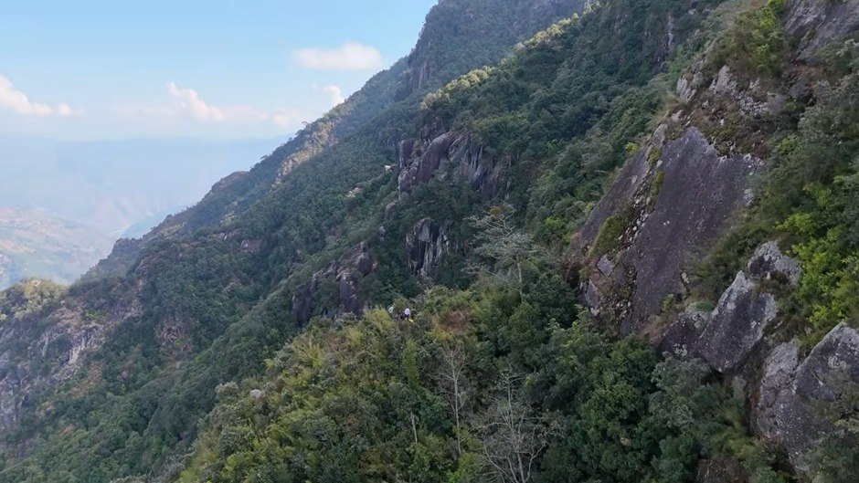 Granite mountain slope view in Bhojpur