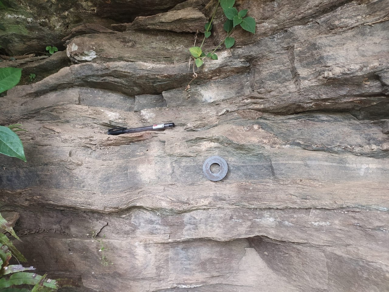 Wider rock face view from the Barekot iron prospecting area in Jajarkot