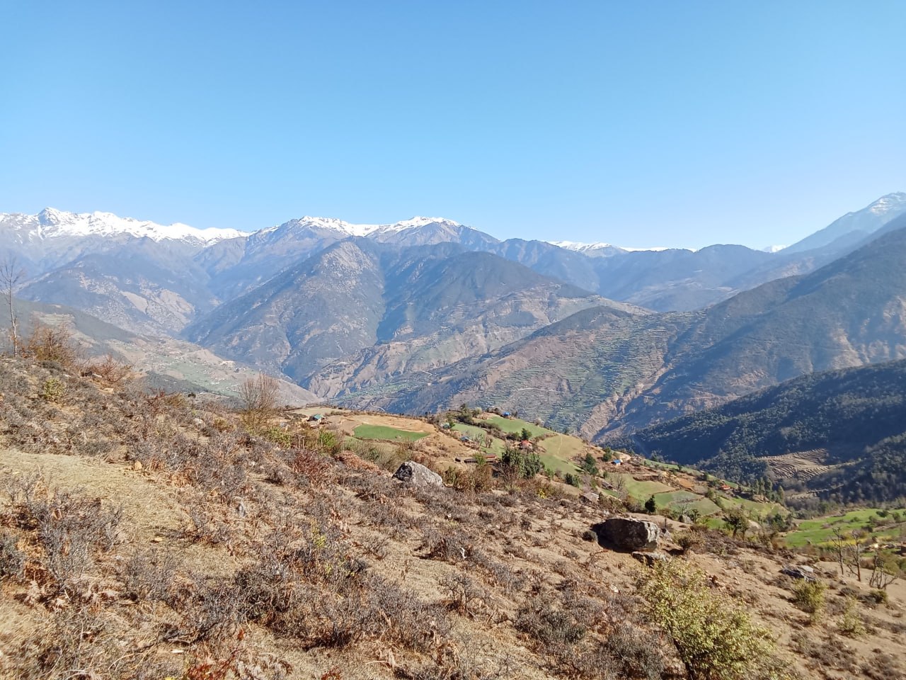 Landscape view near the Barekot prospecting area in Jajarkot
