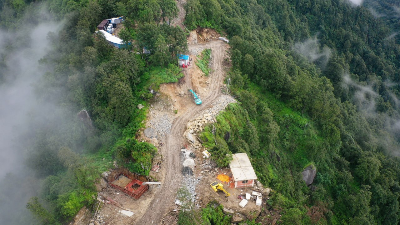 Drone view of Kailash Granite Quarry in Makwanpur
