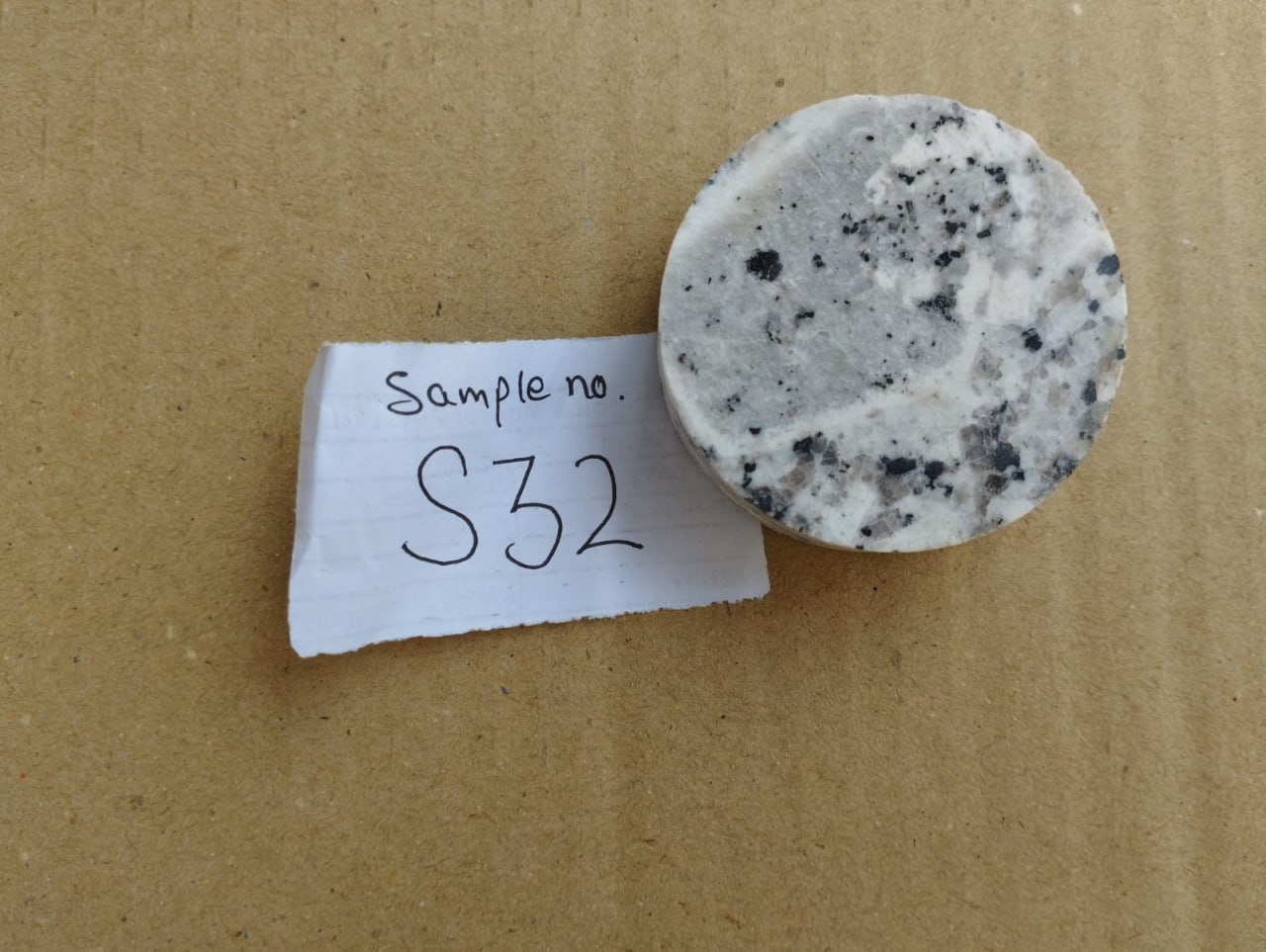 Granite sample core S32